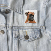 Badge Carré 5 Cm boxeur (En situation)