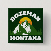 Badge Carré 5 Cm Bozeman, Montana (Devant)