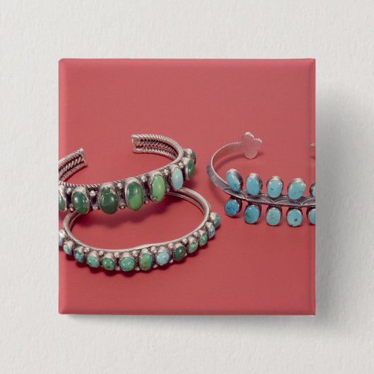 Badge Carré 5 Cm Bracelets de Navajo (Devant)