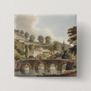 Badge Carré 5 Cm Bradford, de 'Bath illustré par une série de Vi