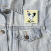 Badge Carré 5 Cm Brahma : Rooster léger (En situation)