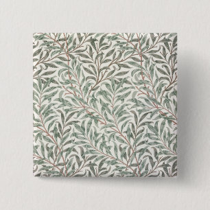 Badge Carré 5 Cm Branche de saule, conception de papier peint, 1874