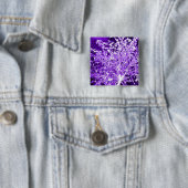 Badge Carré 5 Cm Branches d'arbre Abstrait violet (En situation)