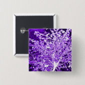 Badge Carré 5 Cm Branches d'arbre Abstrait violet (Devant & derrière)