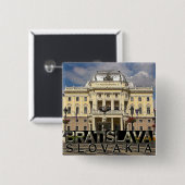 Badge Carré 5 Cm Bratislava (Devant & derrière)