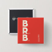 BADGE CARRÉ 5 CM BRB (Devant & derrière)
