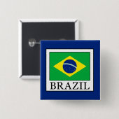 Badge Carré 5 Cm Brésil (Devant & derrière)