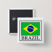 Badge Carré 5 Cm Brésil (Devant & derrière)