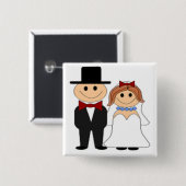 BADGE CARRÉ 5 CM BRIDE ET GROUPE (Devant & derrière)