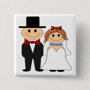 BADGE CARRÉ 5 CM BRIDE ET GROUPE
