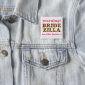 Badge Carré 5 Cm Bridezilla en liberté | Tigerprint de devis amusan (En situation)