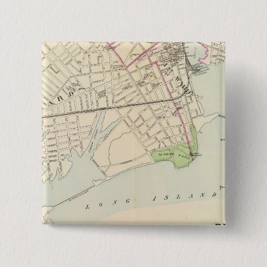 Badge Carré 5 Cm Bridgeport, sud (Devant)