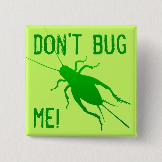 Badge Carré 5 Cm Bright Green Cricket (Devant)