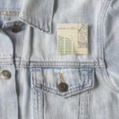 Badge Carré 5 Cm Brighton Land Association, le lac Spring adjacent (En situation)