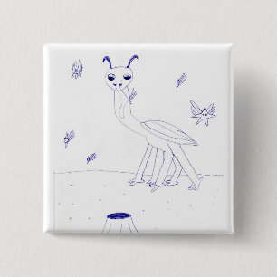 Badge Carré 5 Cm Broche du critère spatial