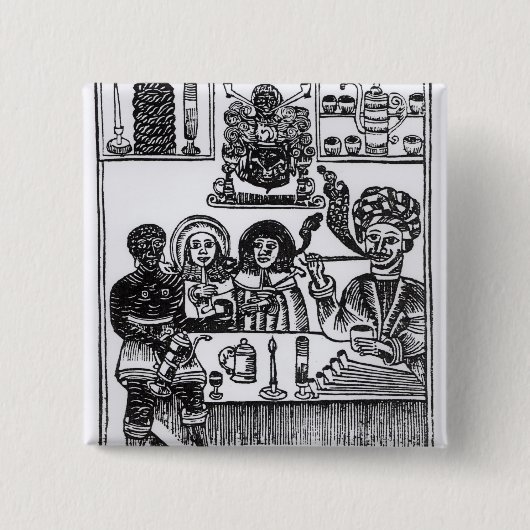 Badge Carré 5 Cm Brochure contre le tabac (Devant)