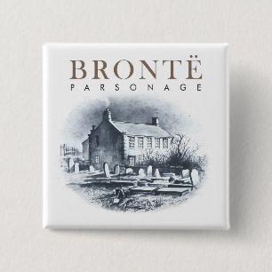 Badge Carré 5 Cm Bronte Parsonage Maison des Brontes