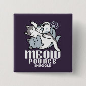 Badge Carré 5 Cm Brosse à lait - Chats à couchage mignon (Devant)