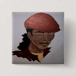 Badge Carré 5 Cm Brotha lisse par le Kenya Verrett