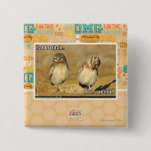 Badge Carré 5 Cm Brothah d'heure-milliampère (Devant)