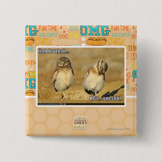 Badge Carré 5 Cm Brothah d'heure-milliampère (Devant)