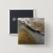 Badge Carré 5 Cm Brouillard le long des monts Himalaya (Devant & derrière)