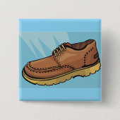 Badge Carré 5 Cm Brown Leather Shoe Retro Work Boot (Devant)