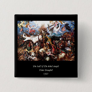 Badge Carré 5 Cm Bruegel's "The Fall Of The Rebel Angels" (1562)