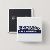 Badge Carré 5 Cm Bruit-Pollution (Devant & derrière)