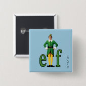 Badge Carré 5 Cm Buddy le logo Elf Movie (Devant & derrière)
