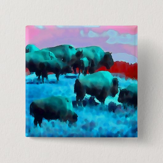 Badge Carré 5 Cm Buffles (Devant)