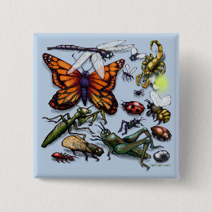 Badge Carré 5 Cm Bugs