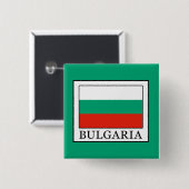 Badge Carré 5 Cm Bulgarie (Devant & derrière)
