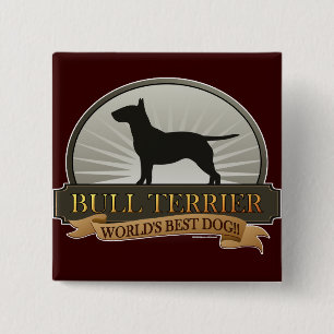 Badge Carré 5 Cm Bull Terrier