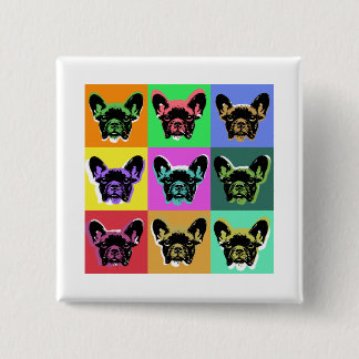 Badge Carré 5 Cm bulldog français