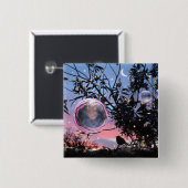 Badge Carré 5 Cm Bulle de fées ! (Devant & derrière)