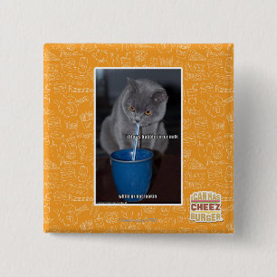 Badge Carré 5 Cm Bulles de coups en lait d'ur