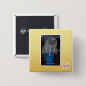 Badge Carré 5 Cm Bulles de coups en lait d'ur (Devant & derrière)