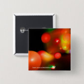 BADGE CARRÉ 5 CM BULLES QUANTUMES (Devant & derrière)