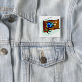 Badge Carré 5 Cm Bulletin scolaire (En situation)