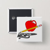 Badge Carré 5 Cm Bulletin scolaire (Devant & derrière)