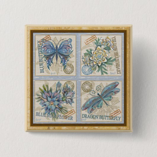 Badge Carré 5 Cm Bureau de création G (Devant)