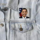 Badge Carré 5 Cm Bureau du président élu Barack Obama (En situation)