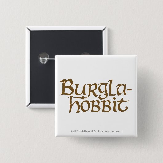 Badge Carré 5 Cm Burgla Hobbit (Devant & derrière)