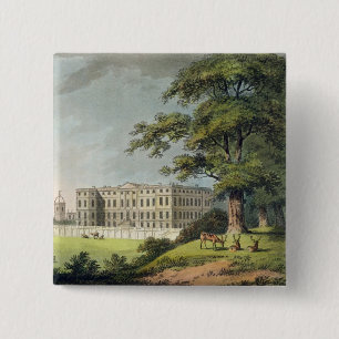 Badge Carré 5 Cm Burley, Rutlandshire (litho de couleur)