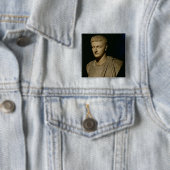 Badge Carré 5 Cm Buste de Caligula (En situation)