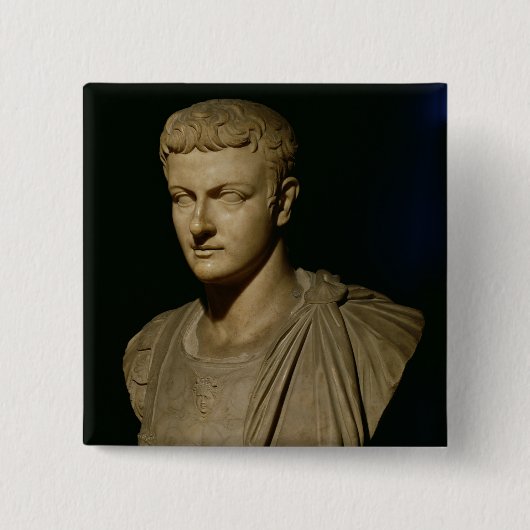 Badge Carré 5 Cm Buste de Caligula (Devant)