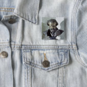 Badge Carré 5 Cm Buste de Giuseppe Verdi (En situation)