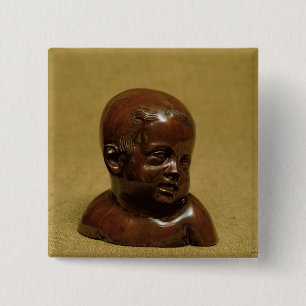 Badge Carré 5 Cm Buste de grès de Meissen d'un enfant, c.1715