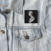 Badge Carré 5 Cm Buste de Julia Mamaea (En situation)